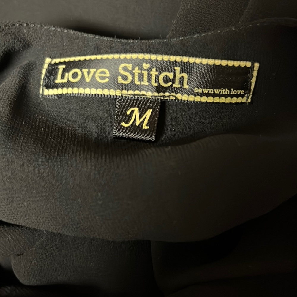 5/$20 Love stitch women black blouse size M - Picture 8 of 10
